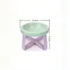 Soporte de Comedero para Gatos y Perros de Alta Apariencia Estilo Nave Espacial, Protector de Cuello, Altura Ajustable, Comedero Anti-Derrames para Mascotas, Comedero para Gatos y Perros, Bebedero, Juego de Tazones y Platos