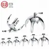 Liga de Titânio F136 Base Redonda Quatro Garras Rosca Externa Lábio Oco Stud Stud Osso da Orelha Acessórios Joias Piercing Suporte de Pulso Stud Osso da Orelha
