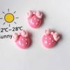 Tarjeta pequeña brillante de dibujos animados fresa diy accesorios de joyería de resina carcasa de teléfono móvil pegamento crema parche material de cubierta protectora