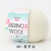 Hilo de Lana Merino Peinada al por Mayor Transfronterizo 50g para Tejer a Mano, Crochet, Suéter, Gorro, Bufanda, Hilo Completo