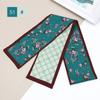 Lenço de Seda Versátil de 96 cm de Comprimento com Laço, Fita Floral e Fita Decorativa para Amarrar no Cabelo ou Decorar Bolsas como Lembrança