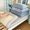 Juego de ropa de cama individual de tres piezas para dormitorio universitario de algodón, completo con edredón, relleno de edredón, funda de edredón de algodón puro y juego de sábanas de seis piezas