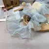 Borda de renda plissada de organza de camada única com 11 cm de largura para roupas, brinquedos, roupas de boneca, cortinas, artesanato em tecido e decoração DIY