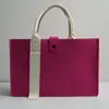 Bolsas de Feltro Atacado com Fitas, Bolsas Tote para Feiras de Negócios, Sacolas de Presente Promocionais, Logo Personalizável, Bolsas Tote Color Block