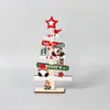 Mini Árvore de Natal de Madeira Estilo Escandinavo Enfeites de Mesa de Natal Decoração de Estante de Livros para Casa e Escritório Pequenos Presentes