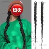 Trenzas Postizas, Trenzas de Cabello Falso, Pelucas Extra Largas para Sesiones de Fotos, Cabello Falso Estilo Europeo y Americano, Extensiones de Cola de Caballo, Trenzas de Boxeadora, Trenzas a Prueba de Viento