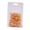 Saco transparente de grau alimentício com vedação de oito lados e auto-vedante para produtos secos, chá de ervas, grãos, lanches, saco com zíper fosco, auto-portante e com alça