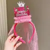 Accesorios para el Cabello Dulces y Lindos para Niños Fiesta de Cumpleaños Pastel Cereza Diadema Sombrero Salida Fiesta Foto Pasador Al por Mayor