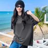Camiseta Peso Pesado Algodão Puro 260g para Homens e Mulheres Cor Pura Manga Curta Atacado Solta Gola Redonda Camiseta Básica Camiseta Marca Moderna