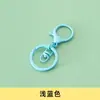 10 piezas de barniz para hornear cierre de langosta redondo juego de tres piezas de llavero colgante Anillo de llavero giro de 8 palabras accesorios de material para colgante de joyería diy