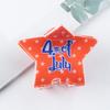 Dia da Independência Letras Estrela de Cinco Pontas Pó Dourado Cor Sólida Acrílico Abril Novo Produto Pvc 8cm Pegador Transfronteiriço Joias