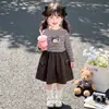 Vestido de niña para primavera y otoño 2026 nuevo estilo, elegante vestido casual de princesa para bebés, vestido de rayas de manga larga para niños