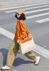 ¡Súper blanco! Cárdigan de Punto Casual Holgado Naranja Calabaza para Mujer, Suave, Color Sólido, Pequeño, para Viajeras