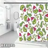 Bestseller transfronterizo de Amazon: Cortina de ducha verde del Grinch, cortina de ducha impermeable de pongee con estampado digital de dibujos animados