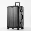 Maleta Retro con Marco de Aluminio 20 pulgadas de Cabina Estuche de Viaje Resistente Duradero Hombres 24 pulgadas Ruedas Universales Silenciosas Estuche con Barra Telescópica Mujeres