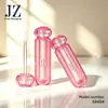 Tubo de Brillo Labial Redondo Transparente Rosa Tapa Plana en Stock Material de Empaque Tubo Vacío de Plástico