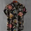 Camisa Hawaiana de Manga Corta para Hombre Nueva, Transfronteriza Europea y Americana, Estampado 3D, Casual, Transpirable, Tendencia, Camisa tipo Cárdigan
