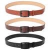 Cinturón de piel sintética con hebilla cuadrada, estilo informal, transfronterizo, para hombre y mujer, combina con vaqueros y cinturón de alta gama de moda.
