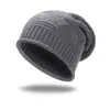 Gorro de Tricô Novo para Outono e Inverno, Importação, com Barra Rebatida, Gorro Soltinho de Camada Única Fino para Mulheres, Faz o Rosto Parecer Menor