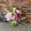 Pêssego bem doce flor artificial manuscrita casa segurando buquê flor decorativa design casamento decoração de parede rosa CF01377A