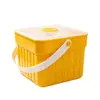 Mini charola para cubitos de hielo, máquina de hielo de grado alimenticio para uso doméstico, con tapa y asa, pequeña máquina para hacer cubitos de hielo cuadrados para refrigerador