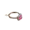 Anel de Bolsa Princesa Brilhante Fireworks Paraíba de Luxo Leve para Mulheres Incrustado com Diamantes de Alto Carbono e Anel de Diamante Aquamarina Pavé