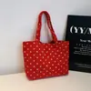 2026 Comercio Electrónico Transfronterizo Primavera/Verano Nuevo Bolso Tote de Lunares Lindo Rosa Femenino Bolso de Corduroy de un Solo Hombro Bolso de Mano para Viajar