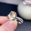 Anillos Finamente Elaborados de Plata de Ley S925 con Diversos Estilos de Piedras Citrinas para Mujer, Diseño Moderno y Sencillo, Venta al Por Mayor de Fábrica