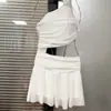 Maiô Preto Estilo Vestido para Mulheres, Peça Única Estilo Saia, Adequado para Férias em Fontes Termais, Sexy e Versátil, Pode Ser Usado Fora, Roupa de Banho para Férias em Fontes Termais