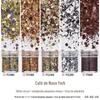 Nail art fluxo cânhamo lantejoulas glitter material cebola dourada pó estrela de cinco pontas redondo folha de ouro fragmentos esmalte cola jóias atacado