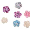 Brincos de camélia com contas de dupla camada em cores dopamina para DIY de verão, acessórios de orelha, presilhas laterais de cabelo, decorações de sapato e acessórios