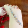 Pulsera de Zafiro de Color Natural Plata S925 Diamante Completo Lujo Accesible para Mujer Gema Bebé de Color Joyería de Mano Impecable y de Buena Calidad