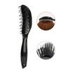 Peine, Peine de púas, Peine de peinado, Peine para cabello de hombre, Peine pequeño curvo, Peine alisador, Peine de dientes anchos de nueve filas, Peine herramienta de peluquería