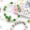Set de Pulsera de Abalorios de Vidrio de Color Sólido Accesorios para Pulseras Abalorios Agrietados Accesorios para Joyería DIY Abalorios de Hielo Agrietado Abalorios Sueltos Venta al por Mayor Personalizado