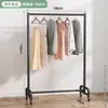 Secador de ropa plegable de pie para uso en dormitorio, tendedero de balcón, tendedero simple de una barra