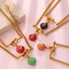 Moda Europeia e Americana Personalidade Cor Doce Pingente de Número Pulseira Enrolada Não Desbota Banhado a Ouro 18K Versátil Acessório de Mão