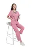 Conjunto de Uniforme Médico para Mujer - Top de Cuello en V y Pantalones de Pierna Recta, Uniforme de Trabajo Unisex, Uniforme Quirúrgico Ajustado, Pijama de Hospital, Varios Colores