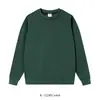 Sudadera de cuello redondo de seda de leche de 300 g, color liso, corte holgado, diseño minimalista, disponible para etiquetado privado, envío directo, patrones personalizados, bordado e impresión directa de logotipos.
