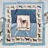 Cor doce da moda padrão de impressão de linha de cavalo proteção solar de primavera e outono novo lenço da moda