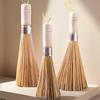 Cepillo para Lavar Ollas de Bambú Natural Antiguo, Cepillo de Bambú Duradero para Ollas, Cepillo para Lavar Platos, Cepillo Limpiador Descontaminante para Ollas de Cocina