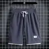 Shorts Casuales de Color Liso tipo Waffle para Hombre Verano Retro Americano Pantalones de Cinco Puntos Marca de Moda Ropa Exterior Pantalones de Longitud Media para Correr y Deportes