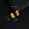 Plata S925 Chapado en Oro Cuatro Pequeños Budas Accesorios con Agujero Pasante DIY Moda Nuevo Estilo Étnico Chino Accesorios Versátiles