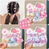 Nueva Versión Coreana de 10 Cuerdas para el Cabello de Dibujos Animados para Niños, Ligas para el Cabello de Princesa Lindas, Cuerdas de Gato para la Cabeza de Niña, Pares de Gomas Elásticas para Bebé