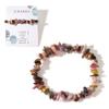 Pulsera de mujer con piedra original de cristal mineral, piedra original, grava irregular, polvo de cristal, cuerda, regalo de joyería en stock