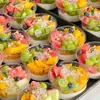 Caixa para Cortar Frutas, Gelatina de Leite de Coco, Caixa de Embalagem para Gelatina de Coco, Tigela para Sobremesa, Copo para Pudim de Iogurte, Bolo, Salada de Frutas, Tigela para Gelo Raspado