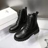 Botas para Mujer Estilo Británico Talla Grande Suela Gruesa 2025 Nuevo Otoño Botines Delgados Botas Individuales Exportación Transfronteriza