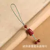 Cadenilla para Colgar en el Teléfono Móvil Calabaza de Cinabrio Colgante Pequeño para Bolsas de Dinero, Memoria USB, Fundas de Teléfono Móvil Año Nuevo Chino Cordón para Colgar