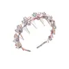 Diadema de Cristal Colorida Dulce de Primavera para Mujer, Peine de Pelo Resistente a la Presión de Gama Alta, Nuevo Estilo Accesorio para el Cabello de Corona Alta para Salir