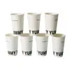 Novos Copos de Papel Descartáveis para Uso Comercial, Copos de Café e Chá com Leite de Grau Alimentício 500ml