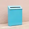 Caixa de Correio Simples Criativa para Exterior Cor Sólida Sem Fechadura Montada na Parede Decoração para Pendurar na Parede de Casa Caixa de Correio de Lata em Estoque